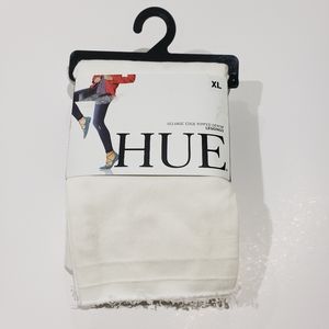 Hue Women's XL Ripped White Denim Leggings